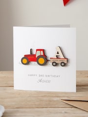 Personalised Tractor Birthday Keepsake Card by No Ordinary Gift - Image 3 of 3