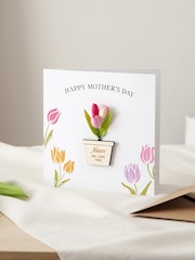 Paper Tulips 3D Planter Keepsake Card by No Ordinary Gift - Image 1 of 3