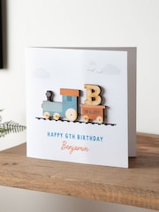 Wooden Train Birthday Card by No Ordinary Gift - Image 1 of 1