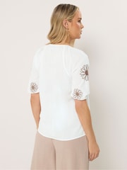Long Tall Sally White Embroidered Blouse - Image 4 of 6