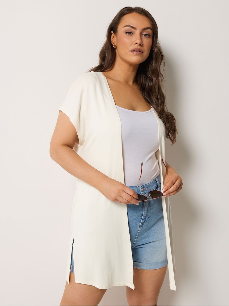 Yours Curve Cream Grown On Sleeve Cover-Up - Image 1 of 5