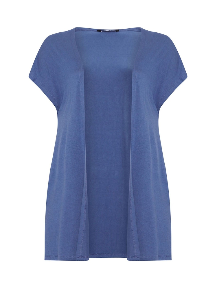 Yours Curve Blue Grown On Sleeve Cover-Up - Image 5 of 5