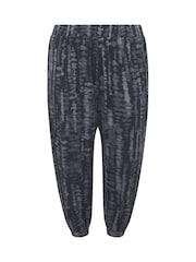 Yours Curve Grey Jersey Cropped Harem Trousers - Image 5 of 5