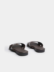 Yours Curve Brown Wide Fit Faux Leather Mule Sandals - Image 3 of 5