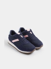 Yours Curve Blue EEE Extra-Wide Fit Colourblock Trainers - Image 3 of 6