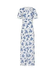 Long Tall Sally Cream Floral Satin Maxi Dress - Image 5 of 5