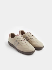 Yours Curve Natural Extra-Wide Fit Retro Stripe Trainers - Image 2 of 4