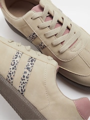 Yours Curve Natural Extra-Wide Fit Retro Stripe Trainers - Image 4 of 4