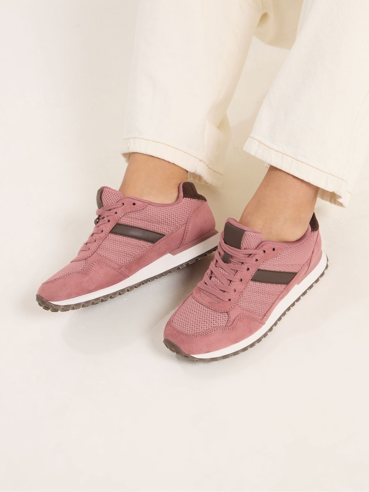 Yours Curve Extra-Wide Fit Colourblock Trainers - Image 1 of 1