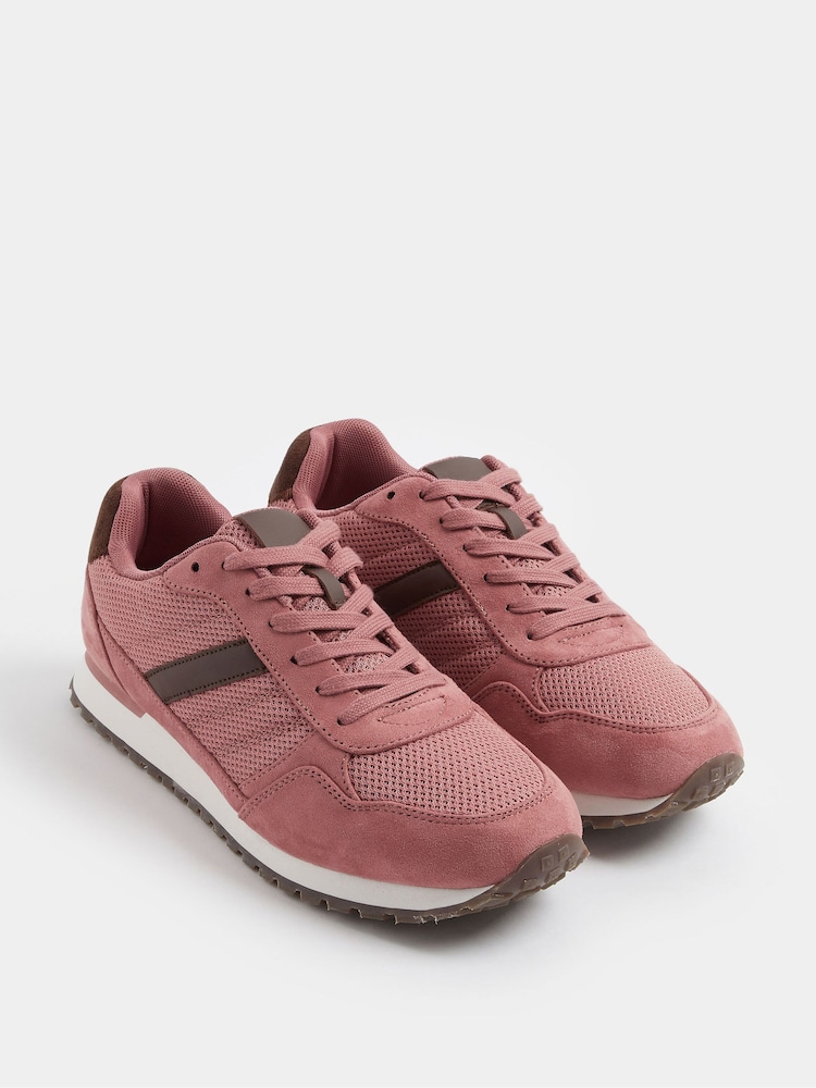 Yours Curve Pink EEE Extra-Wide Fit Colourblock Trainers - Image 2 of 5