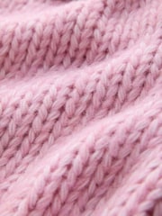 Pink Chunky Knit Long Sleeve Open Cardigan - Image 2 of 3
