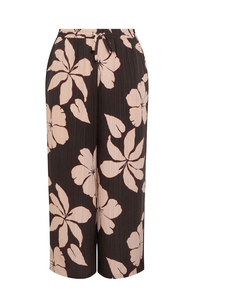 Yours Curve Brown Wide Leg Trousers - Image 6 of 6 Yours Curve Brown Wide Leg Trousers - Image 6 of 6