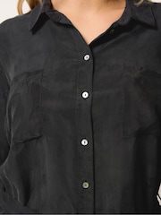 Yours Curve Black Belted Tunic Shirt - Image 4 of 5
