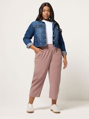 Yours Curve Green Cool Cotton Cropped Trousers 2 Pack - Image 5 of 8