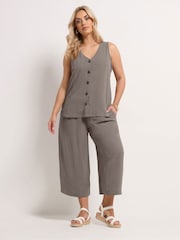 Yours Curve Light Purple Airflow Waistcoat Vest - Image 2 of 5