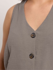 Yours Curve Light Purple Airflow Waistcoat Vest - Image 4 of 5