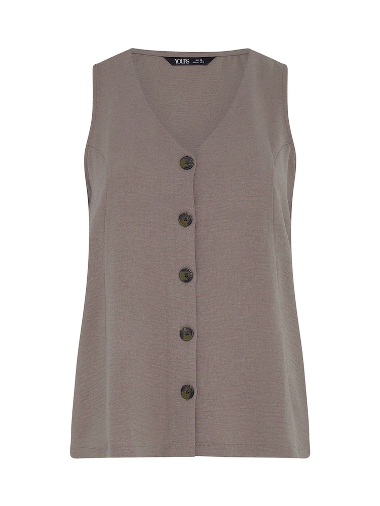 Yours Curve Light Purple Airflow Waistcoat Vest - Image 5 of 5