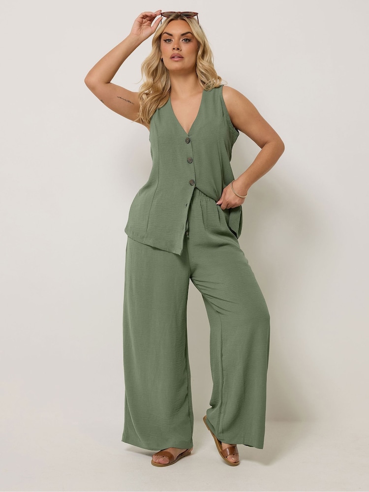 Yours Curve Green Airflow Waistcoat Vest - Image 2 of 5