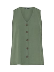 Yours Curve Green Airflow Waistcoat Vest - Image 5 of 5