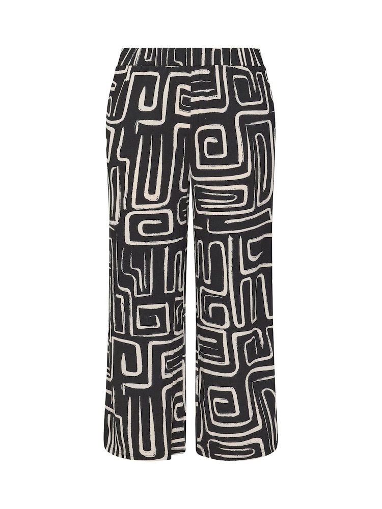 Yours Curve Black Crinkle Wide Leg Trousers - Image 5 of 5 Yours Curve Black Crinkle Wide Leg Trousers - Image 5 of 5