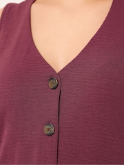 Yours Curve Purple Airflow Waistcoat Vest - Image 4 of 5