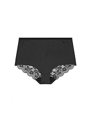 Yours Curve Blue Lace Trim Full Briefs 3 Pack - Image 7 of 8