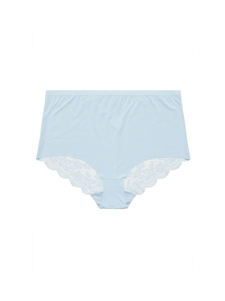 Yours Curve Blue Lace Trim Full Briefs 3 Pack - Image 8 of 8