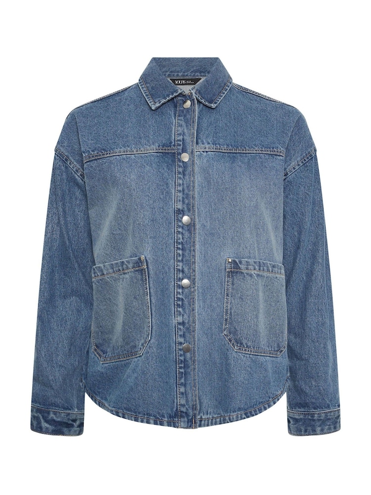 Yours Curve Denim Shacket - Image 5 of 5