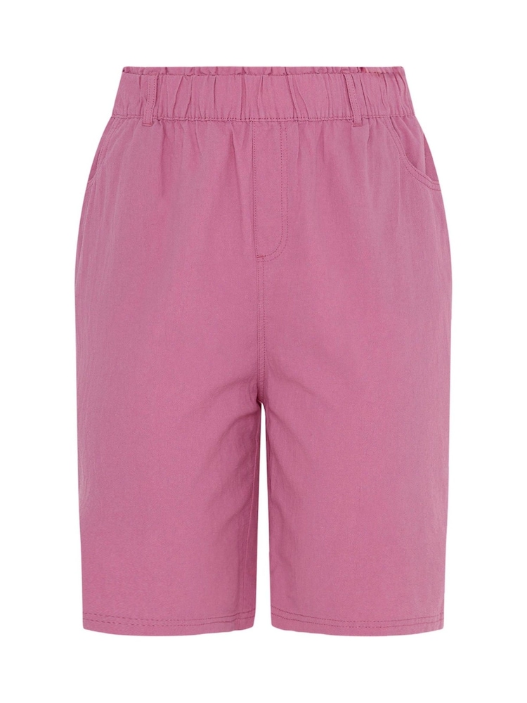 Yours Curve Pink Cool Cotton Shorts - Image 5 of 5 Yours Curve Pink Cool Cotton Shorts - Image 5 of 5