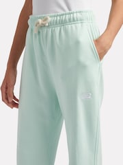 New Balance Green French Terry Small Logo Joggers - Image 4 of 8