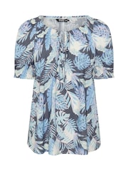 Yours Curve Blue Boho Blouse - Image 6 of 6