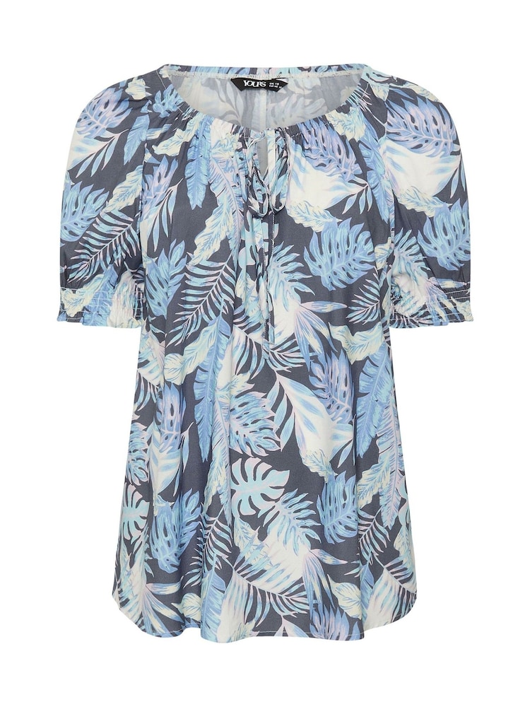 Yours Curve Blue Boho Blouse - Image 6 of 6 Yours Curve Blue Boho Blouse - Image 6 of 6