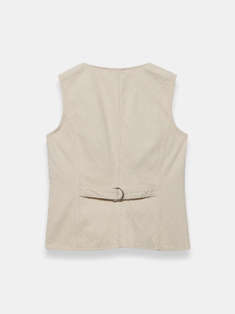 Mint Velvet Denim Diamond Detail Waistcoat - 圖片 7/7