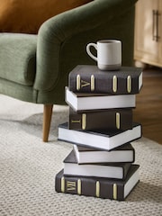 Dark Grey Books Resin Side Table - Image 1 of 5