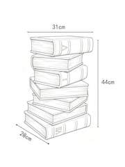 Dark Grey Books Resin Side Table - Image 4 of 5