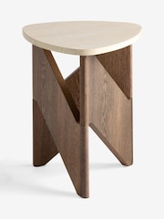 Mesa auxiliar con diseño de arcos y efecto mango - Imagen 5 de 7