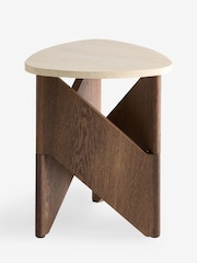 Mesa auxiliar con diseño de arcos y efecto mango - Imagen 6 de 7