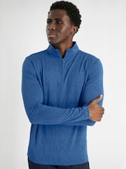 Calvin Klein Golf Blue Avondale Half Zip Sweater - Image 1 of 8