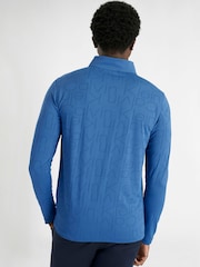 Calvin Klein Golf Blue Avondale Half Zip Sweater - Image 2 of 8