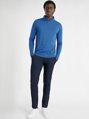 Calvin Klein Golf Blue Avondale Half Zip Sweater - Image 3 of 8