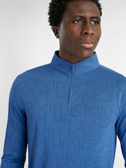 Calvin Klein Golf Blue Avondale Half Zip Sweater - Image 4 of 8