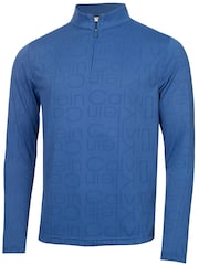 Calvin Klein Golf Blue Avondale Half Zip Sweater - Image 5 of 8