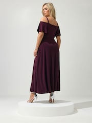 סגול - שמלת מקסי של Yours Curve London עם כתפיים חשופות - תמונה 3 מתוך 5