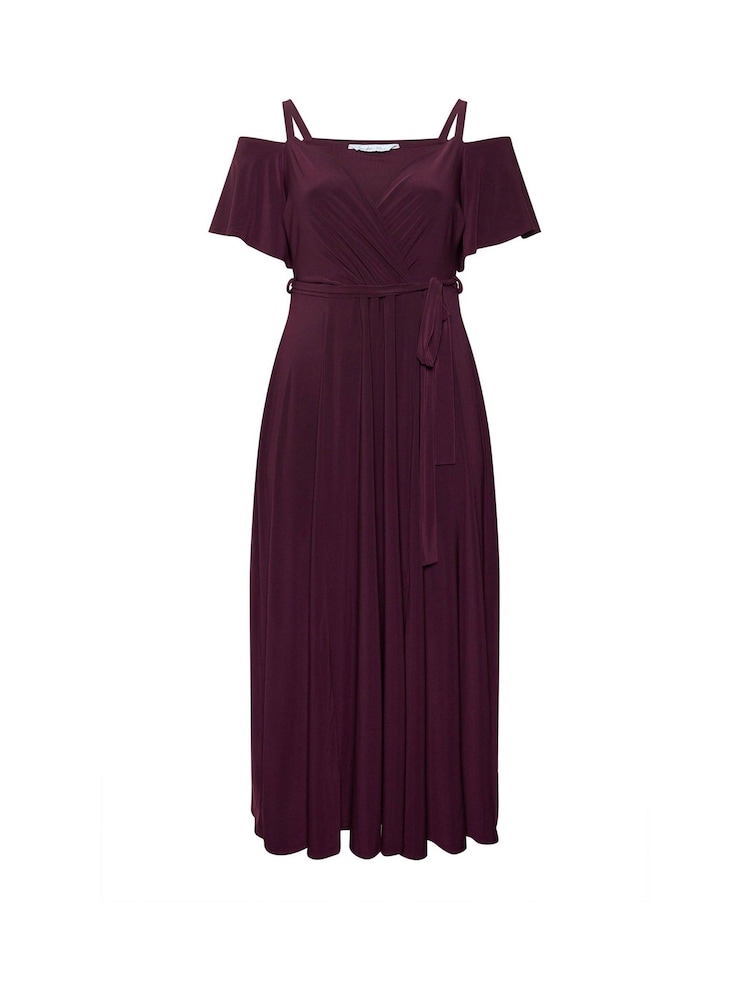 סגול - שמלת מקסי של Yours Curve London עם כתפיים חשופות - תמונה 5 מתוך 5