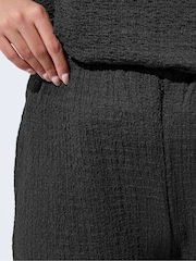 Yours Curve Black Limited Texture Trousers - Image 4 of 6