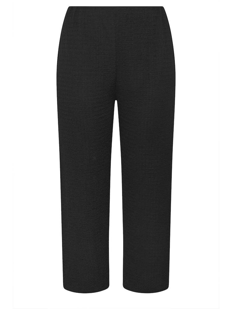 Yours Curve Black Limited Texture Trousers - Image 6 of 6