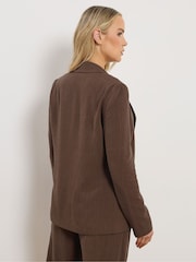 Long Tall Sally Brown Linen Blend Blazer - Image 4 of 6