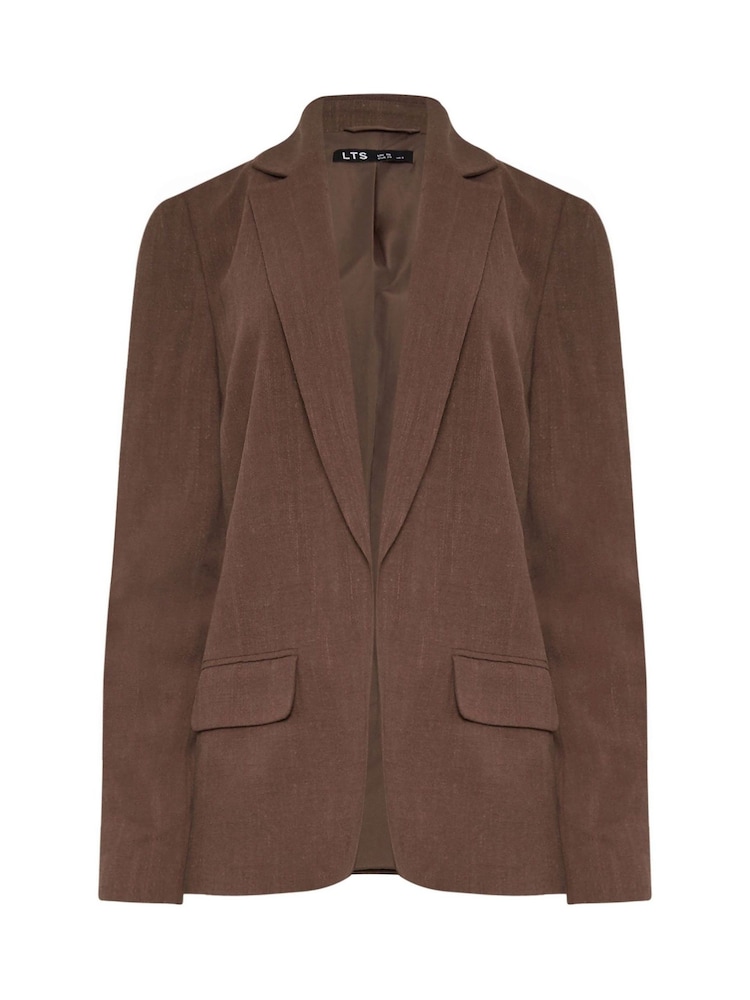 Long Tall Sally Brown Linen Blend Blazer - Image 6 of 6