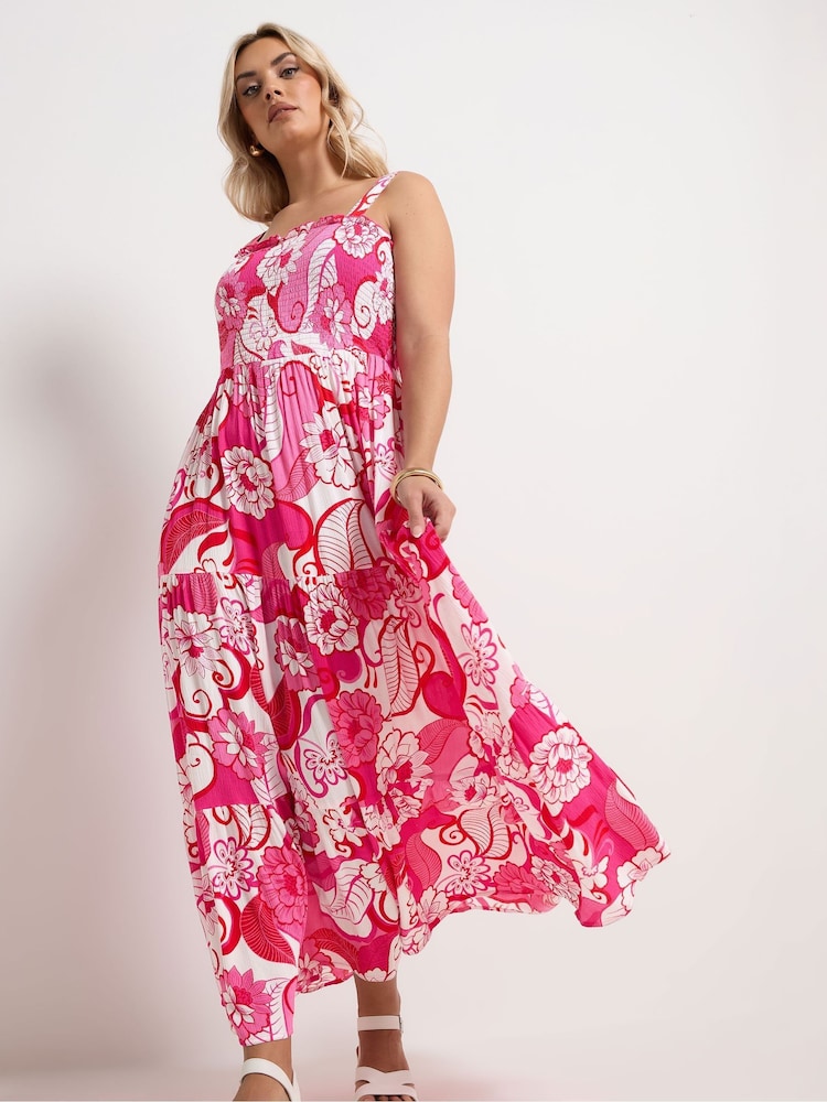 Yours Curve Pink Maxi Dress - Image 2 of 5