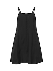Yours Curve Black Linen Blend Swing Dress - Image 5 of 5